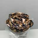 StangH Gold Curtains 90 inches Long Soft Velvet Vintage Print Floral Home Decor Heavy Privacy Thermal Insulated Window Drapes for Living Room/Bedroom/Office, W52 x L90, 2 Panels