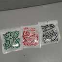 Chuyau 52PCS Iron on Letter Patches Green, Black & Red, Letters A-Z Embroidered Applique Patches for Clothes Dress Hat Jackets Socks Jeans Bag Shoes, 3pack