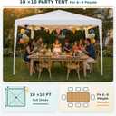 10x10 Outdoor Canopy Tent with Pole Frame, Backyard Party Tent (Not Pop Up)