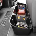 FengYu Under Seat Storage Box Compatible with 2015-2026 Ford F-150 F150 SuperCrew Cab, 2017-2026 F-250/F-350/F-450/F-550 Super Duty,F-150 Rear Underseat Storage Truck Organizer Tool Box