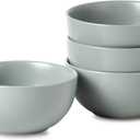 Cereal Bowls Set of 4, 24 oz Bowls for Kitchen, Ceramic Bowls for Salad, Fruit, Breakfast, Dessert, Stoneware Soup Bowls, Dishwasher & Microwave Safe, Pebble Gray