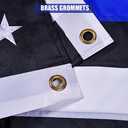 6x10 Thin Blue Line American Police Flag for Law Enforcement Officers - Embroidered Premium Polyester Outdoor Flag