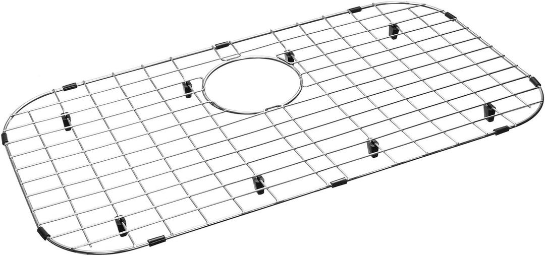 Serene Valley Sink Protector Grid 26-1/16" x 14-1/16", Rear Drain with Corner Radius 3-1/2", 304 Stainless Steel Material NLW2614R, One Size Wide