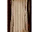 Muyan 7.5" Flower Vase for Decor Ribbed Glass Vase Modern for Centerpieces Desktop Home Office Dining Living Room Wedding (Amber) (Coffee)