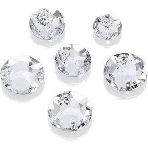 DONGZHOU Round Shape Crystal Sew On Rhinestones Flatback Fancy Stone K5 Rhinestones with Holes Sewing Crystals Gemstone Strass for Clothes, Garments, Dress, Jewelry,Shoes and DIY