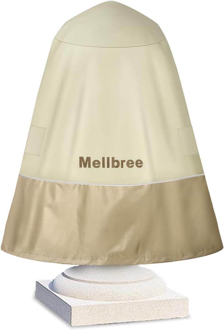 Mellbree Fountain Cover for Winter, 36"x42" 600D Oxford Fabric Fountain Cover for Garden Bird Bath & Outdoor 2-3 Tier Fountains, Windproof and Waterproof (Upgraded Drawstring Buckle & Storage Bag)
