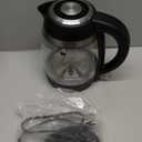 Chefman Electric Kettle, 1.8L 1500W, Hot Water Boiler, Removable Lid for Easy Cleaning, Auto Shut Off, Boil-Dry Protection, Stainless Steel Filter, BPA Free, Borosilicate Glass Electric Tea Kettle - Black