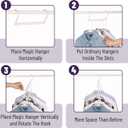 Mr. Pen- Space Saving Hangers for Clothes, 24 pcs, White, Plastic Multi Clothes Hangers Space Saving, 5 Slots, 360 Rotating Hooks, Back to School Supplies