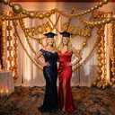 Leitee 160 Pcs Link Balloon Linking Balloons Quick Linkable Needle Tail Latex Balloons for Christmas Birthday Happy New Year Party Wedding Graduation Arch Decors(Metallic Gold,12 Inch 6 Inch)