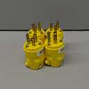 Leviton 515PV 15 Amp, 125V, Grounding Plug, Pack of 4, Yellow