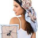 AWAYTR 35 Satin Head Scarves Women Like Silk Scarf Hair Bandanas Women Matte Neck Scarf Head Wrap Hair Headscarf (J)