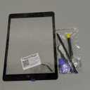for iPad 7th/8th Generation Screen Replacement Digitizer 10.2"(A2197,A2198,A2200,A2270,A2428,A2429,A2430),for iPad 7/8 Screen Replacement Parts(NO LCD),+Home Button+Pre-Installed+Repair Tools(Black)