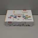 umu Construction Toy Cars 14 PCS Wooden Kids Mini Vehicles for Toddlers, Compatible to Thomas Train Toys Railway and Major Brands, Best for 3 to 5 Year Old Boys and Girls