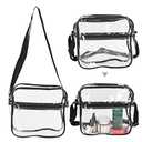 belupai Clear Crossbody Purse Bag, Clear Bags Stadium Approved Clear Tote Bag with Zipper Closure, Shoulder Bag with Flexible Shoulder Strap for Concerts Sports Festivals