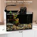 Nano Nature Aquarium Kit,2.8 Gallon Small Aquarium Set Glass Fish Tank with Waterfall Filter and Light for Beginners and Children to Keep Betta Fish, Goldfish, Shrimp, and Aquatic Plants