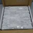 SUNWINGS 5-Sheet Peel and Stick Mosaic Natural 3D Stone Self Adhesive Marble Tiles, 11.5" x 10.7" Stick on Backsplash for Kitchen Bathroom Fireplace Vanity, Mixed Gray