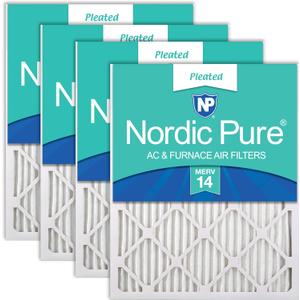 Nordic Pure 12x24x1 (Actual Size: 11 1/2 x 23 1/2 x 3/4) Pleated MERV 14 Air Filters 4 Pack