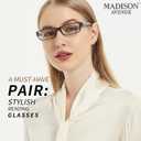 Madison Avenue 4 Pack Multicolor Blue Light Blocking Reading Glasses for Women Spring Hinge +2.25
