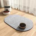 Absorbent Dog Food Mat-Dog Mat for Food and Water Bowl, Quick Dry Pet Food Mat, No Stains Cat Feeding mat, Pet Accessories Pet Supplies-Cat Water Bowl Mat for Messy Drinkers