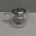 PARACITY Glass Teapot Stovetop 22 OZ/650ml, Tea pot with Removable 18/8 Stainless Steel Infuser, Borosilicate Clear Tea Kettle, Teapot Blooming and Loose Leaf Tea Maker Tea Brewer for Camping, Travel