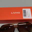 livho Trendy Polarized Aviator Sunglasses Women Men, Retro Sun Glasses for Women Men 2025, Oversized UV Protection Shades (Brown Tortoise/Brown)