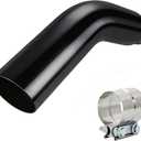 5" to 6" Exhaust Elbow with Clamp – Chrome/Black Coating Diesel Exhaust Tip, No Welding Required, Fits 5" Exhaust Pipe for Trucks Pickups Cars