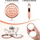 Encouragement Gifts for Women Makeup Mirror Inspirational Gifts for Friend Coworker Graduation Gift for Sister Friend Funny Friendship Christmas Birthday Thank You Gift Folding Makeup Mirror Rose Gold