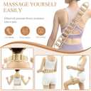 3Pcs Wood Therapy Massage Tools Lymphatic Drainage Massager Wooden Massager Body Sculpting Tools for Maderoterapia,Anti-Cellulite,Pain Relief(3-in-1 Massager)