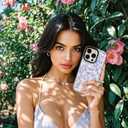 ChiCsFleur for iPhone 16 Case, TPU Phone case with Camera Protection for Women Girls Teens - Blue Fall Petal Blossom Floral Chinoiserie Decor Minimalist Gift Design Sorority Aesthetic Unique (LapisPeony)