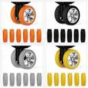 Luggage Tyre Cover Black  Premium Suitcase Wheel Protection Cover, Universal Fit Spinner Luggage Wheel Guard, Washable Travel Sleeve for Baggage Wheels, Durable & Reusable