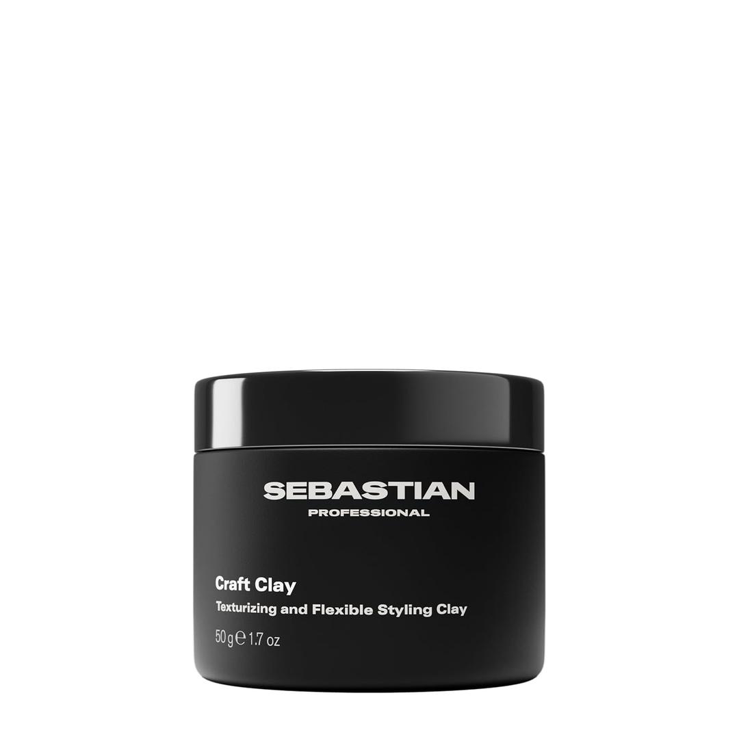 Sebastian Professional Styling Craft Clay | Remoldable Texturizing Hair Styling Clay for Natural Hold | 1.7 oz | 