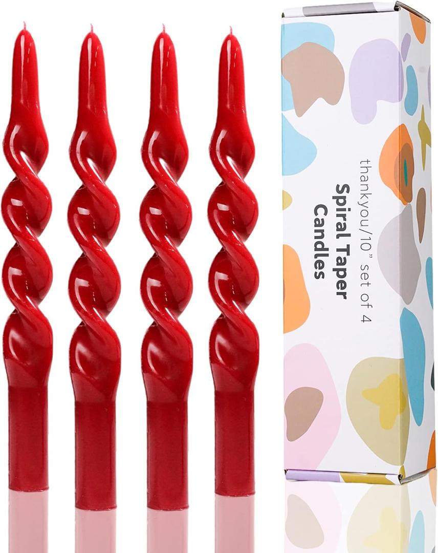Red Tall Taper Candles Unscented Candle Sticks and Dripless-Perfect as Dinner Candles and Christmas Candles,3pcs10(Burgundy-B)