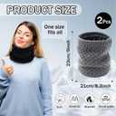 Winter Neck Warmer Fleece Lined Knitted Neck Warmer Soft Mask Face Warmer Neck for Women Men Teens Windproof Gift (Black)