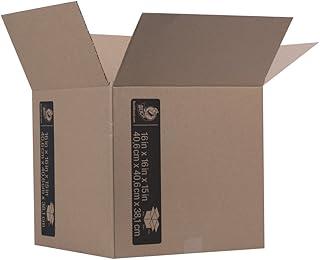 Duck Brand Kraft Corrugated Shipping Boxes, 16" x 16" x 15", Brown, 6-Pack (281502)