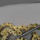 420 Motorcycle Gold Chain 132 Link Standard Roller Chain with Chain Breaker 10 Connecting Master Link for 100cc 110cc 125cc Dirt Pit Bike ATV Quad Go Kart Scooter