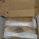 8 Pack - 12 inch White Hidden L Shelf Bracket (1/5 Inch Thicked) Iron Floating Shelf Brackets Rustic Industrial Metal Brackets for Shelf Support