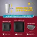 Teivio 16-piece Plastic Wheat Straw Square Dinnerware Set for 4, Unbreakable Dinner Plates, Salad Plates, Snack Bowls, Tumblers 13.5 oz, Dishwasher Safe, Gray Ombre