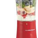 Hamilton Beach Portable Blender for Shakes and Smoothies, 14 Oz BPA Free Travel Cup & Lid, Durable Stainless Steel Blades, Personal Smoothie Blender, Red (51101RV)