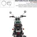 DREAMIZER Motorcycle Rear View Mirror - 7/8" 10MM Handlebar Side Mirrors Chrome Universal Compatible with CB 400 750 XT25 XVS VRZ 1800 GT750 CRF450 - Round