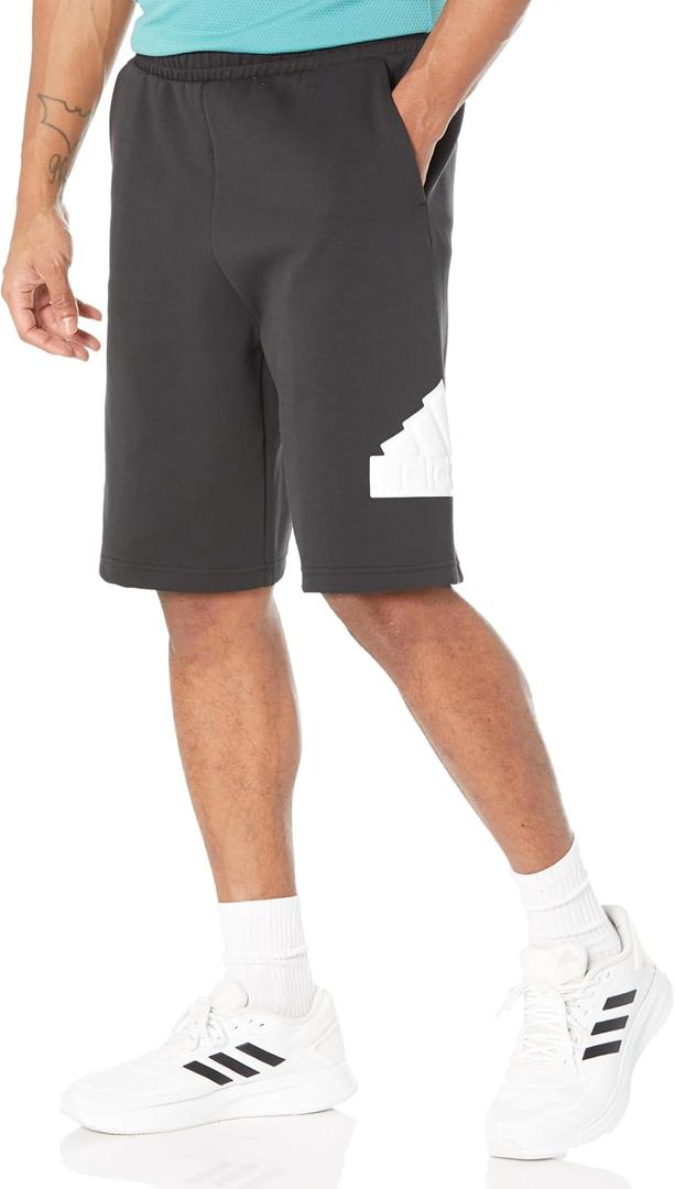 adidas Men's Future Icon Badge of Sport Shorts (Black/White)
