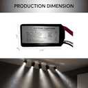 60 Watt Halogen Electronic Potted Transformer 120 Volt in-Out / 12 Volt Output Auto Restart Soft Start Short Circuit Protected with Auto Restart