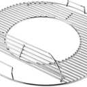 Weber Gourmet BBQ System Hinged Cooking Grate Add Charcoal Without Removing Grate, Includes 12" Insert, Fits 22.5" Weber Charcoal Grills, Kettle