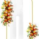 Putros Metal Arch Backdrop Stand 6.6FT Gold Wedding Balloon Arched Backdrop Stand Square Arch Frame for Birthday Party Bridal Baby Shower Ceremony Decoration