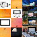 CZGBRO Inflatable Projector Screen for Outside, 30FT Movie Screen
Outdoor Portable Blow Up Projector Screen with Air Blower for Family Movie Nights