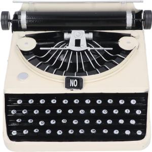 Old Fashioned Typewriter, Retro Vintage Typewriter Model Props Stress Relief Typewriter Ornament Desktop Decor Antique Typewriter Decorative Typewriter for Studios Offices Decor