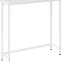 Narrow Entryway Console Table & Sofa Side Table - Industrial Hallway Table for Small Spaces, Behind Couch Table, Multi-Functional Living Room Bedroom Office,White, 29.5" x 9.4" x 29.5"