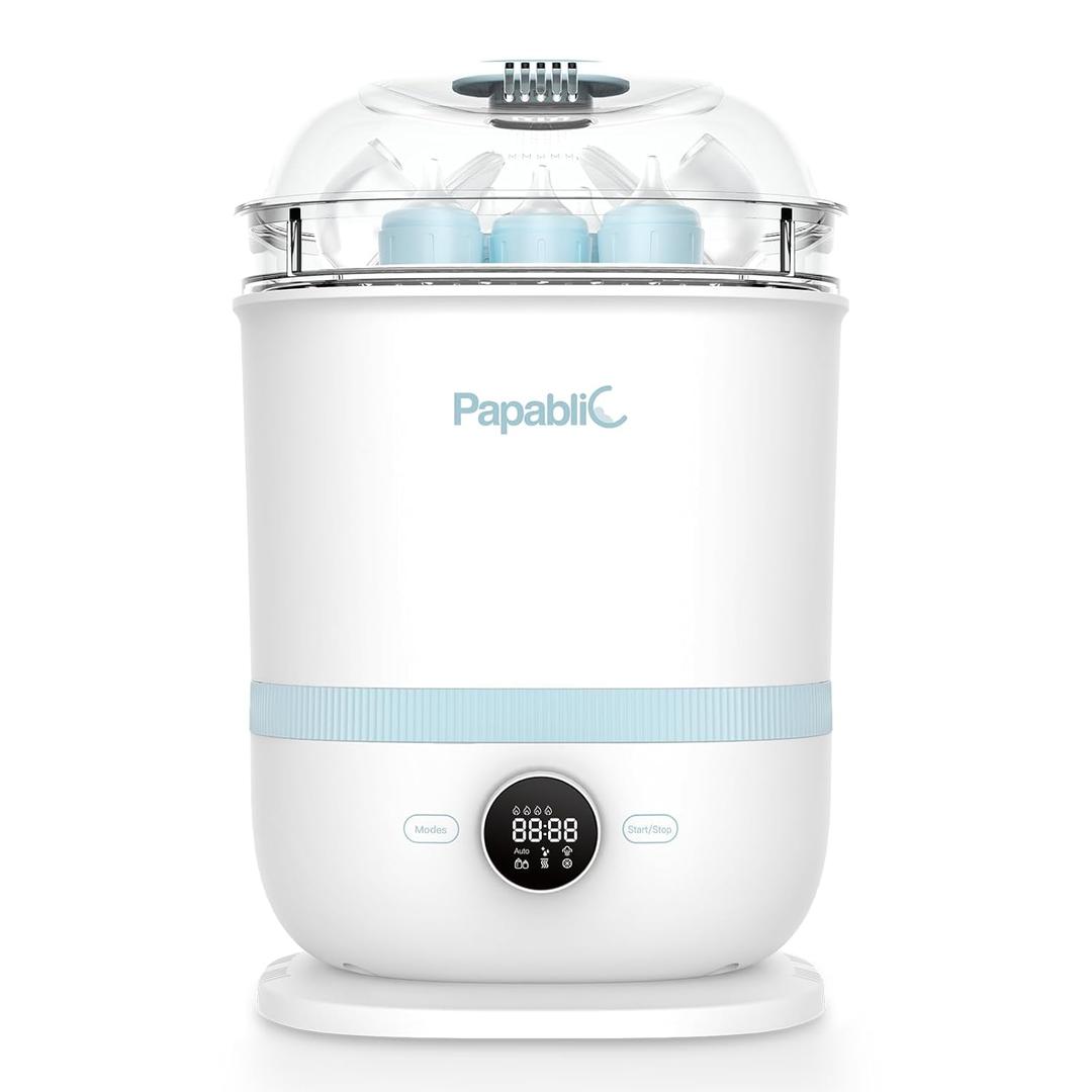 Papablic Bottle Sterilizer and Dryer Pro Max, 13 Bottles Extra-Large Capacity for Big Family, Electric Steam Bottle Sanitizer for Baby Bottles, Parts & Other Newborn Essentials