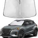 EcoNour Windshield Sunshade Compatible for Nissan Kicks 2018-2022 2023 2024, Sun Visor for Front Windshield & Window Sun Shade Cover, UV Heat Blocker & Protector, Car Accessories