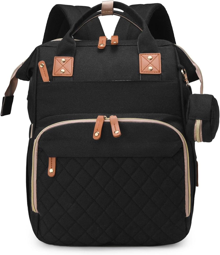 houscly 25L Diaper Bag Backpack with Changing Station, Large Capacity