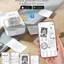 iDPRT Sticker Maker, Portable Thermal Printer with 1 Roll Sticker Paper, Bluetooth Inkless Printer Mini Label Maker for Study, DIY, Notes, Mini Label Maker with Multiple Template in Free App, Grey